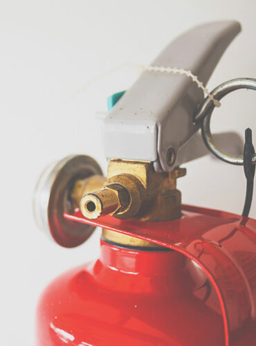 Red fire extinguisher